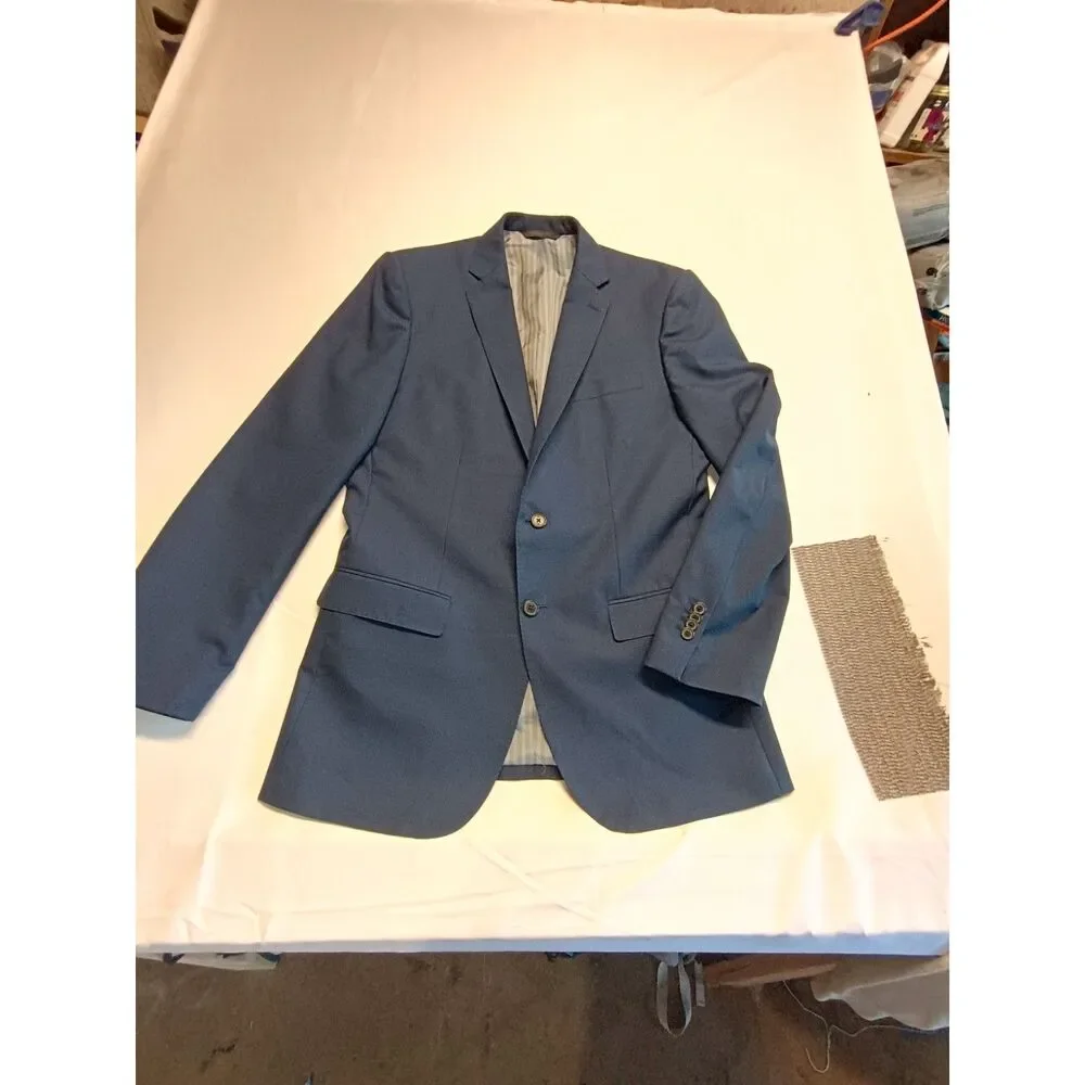 Banana Republic Vitale Barberis Canonico Blue Wool Suit Jacket Blazer Size 40R